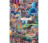 Las Vegas Notes - Colourful City Scene Lined Notebook for Travel Lovers & Vegas Fans: Vibrant 6x9 Inch 110-Page Writing Journal Featuring Iconic Las Vegas Landmarks & Neon Lights
