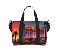 Las Vegas Puesta de Sol 1 Bolsa de Viaje Cruzada de Mano Bolso de Hombro Un Hombro Bolsa Deporte y Fitness Bolsa de Fin de Noche de fin de semana, Negro, Talla Única, Negro, One size