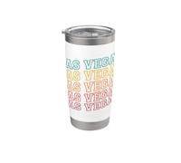 Las Vegas - Retro Vintage Las Vegas Souvenir - Las Vegas Vaso térmico de acero inoxidable de doble pared