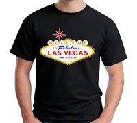 Las Vegas Sign Sin City Gambling Nevada USA America Print Unisex T-Shirts Men tee Cotton Tops Black Shirt 3XL
