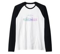 Las Vegas Skyline Paisaje Urbano Ciudad Metropole Camiseta Manga Raglan