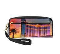 Las Vegas Sunset 1 - Bolsa de maquillaje elegante para mujeres y niñas, neceser de aseo escolar, oficina, viajes