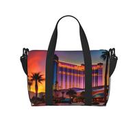 Las Vegas Sunset 1 - Bolsa deportiva versátil para gimnasio, acompañante para tus viajes y rutinas de fitness, color negro, talla única, Black, Talla única