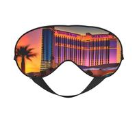 Las Vegas Sunset - Antifaz para dormir de doble cara, cómoda y suave con correa ajustable, bloquea la luz