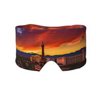 Las Vegas Sunset Print - Orejeras para dormir - Transpirable ajustable, mantiene el calor, sombreado, ayuda cómoda
