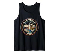 Las Vegas USA Round Travel Souvenir Landmark Regalo turístico Camiseta sin Mangas