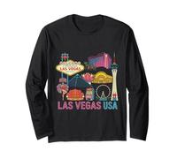 Las Vegas USA Travel Souvenir City Landmark Regalo turístico Manga Larga