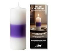Las Velas de Mariano Velón de Oración Artesanal, 14 cm x 5,5 cm, para Rituales y Protección (San Miguel Arcángel)
