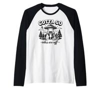 Las Vibraciones de Gotta Go están apagadas, Divertido Mapache UFO Camiseta Manga Raglan