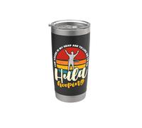 Las voces en mi cabeza son de amor retro, bailes de aro Vaso térmico de acero inoxidable de doble pared