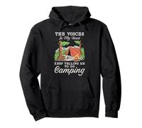 Las Voces en mi Mano siguen diciéndome Que Vaya de Camping Sudadera con Capucha