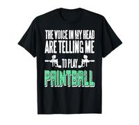 Las Voces Me Dicen Que Juegue Paintball Táctico Camiseta
