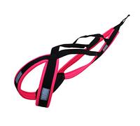 LASALINE Arnes de Tiro para Perros para Canicross, Mushing, Bicicleta, Trineo, Patinete, en Negro Rosa Neón