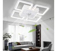 LASANYA entilador de Techo con Luz,Motor DC,lampara de techo con ventilador，Modo Winter-Summer, 6 Velocidades, Mando A Distancia Temporizador, Luz Para Dormitorio Salon