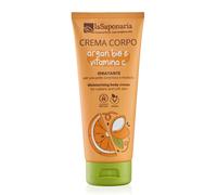 La Saponaria | Crema Corporal Hidratante 200 ml, Argán Bio & Vitamina C, Iluminadora y Tonificante, Textura Ligera, Fragancia Cítrica, Ideal para una Piel Suave y Radiante