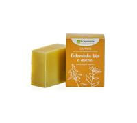 laSaponaria Jabón sólido de aceite de oliva BIO - Caléndula y avena (100 g) - apto para el cuerpo y el rostro