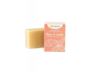 laSaponaria Jabón sólido de oliva BIO - Aceite de rosa y manteca de karité (100 g)