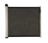Lascal KiddyGuard Avant Barrera infantil elegante y discreta para escalera, red plegable y carcasa de aluminio cepillado, valla protectora, hasta 120 cm de ancho, negro
