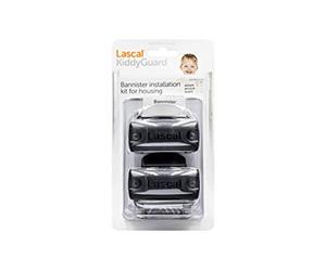 Lascal KiddyGuard Soporte para puertas Avant, Accent y Assure, soporte de pasamanos para postes de hasta 50 mm de diámetro, juego de 2 herramientas de montaje, negro