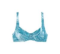 LASCANA ACTIVE Top de bikini deportivo petróleo / blanco 80xE petróleo / blanco