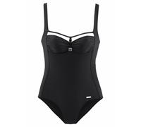 LASCANA Bañador moldeador 'Yacht' negro / blanco SxF negro / blanco