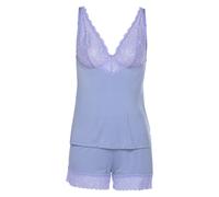 LASCANA Pijama de pantalón corto 'Summer Lace' lila XS-S lila
