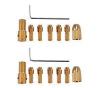 lascivious 16Pcs 0.53mm Pequeño Kit de Herramientas de Pinza de Broca Eléctrica Mini Twist Chuck
