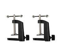 lascivious 2 abrazaderas de montaje de mesa de metal resistente para micrófono, soporte de brazo de tijera