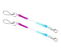 lascivious 2X Gancho de Langosta de Bobina Espiral Azul Correa Espiral de