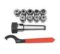 lascivious 9Pcs Er25 Spring Collets 1Pcs Mt3 M12 Er25 Collet Chuck Morse Taper Holder para Milling Torno