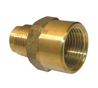 LASCO 17-5855 - Adaptador de latón para conector hembra de 5/8" por 1/2 pulgada macho, adaptador de latón