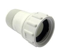 LASCO Adaptador de manguera giratoria de PVC 15-1627 con manguera hembra de 3/4 pulgadas y rosca macho de 3/4 pulgadas