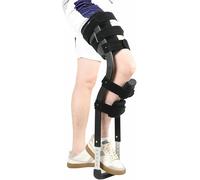 LASDERTV Muleta de Rodilla para Prevención de Lesiones Secundarias - Marco Reforzado Asegura Estabilidad, Ajuste Seguro Protege el Tobillo y la Rodilla Durante el Proceso de Curación