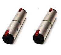 LASE (2) Dos adaptadores de acoplador hembra TRS de 1/4 pulgadas originales NEUTRIK NA3JJ