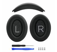 Laselan Almohadilla de repuesto para diadema y almohadillas para auriculares Bose QC35 QC45 con espuma viscoelástica de aislamiento de ruido (negro)
