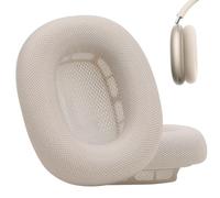 Laselan Almohadillas de silicona mejoradas para auriculares AirPods Max 2024, almohadillas cubiertas de tela de malla con silicona y espuma viscoelástica e imán (Starlight)