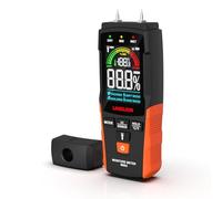 LASELION Medidor de Humedad 2 en 1 - Detección 0-40mm, Con y Sin Agujas, Higrómetro Humedad con Preciso para Madera, Hormigón y Construcción - Pantalla LCD, Linterna - MS03