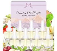 LASENTEUR Recambio de ambientador de 8 x 19 ml, compatible con Air Wick y Glade, ambientador para el enchufe con citronela menta, jazmín vainilla, pino, eucalipto y pachulí