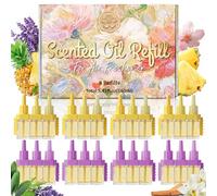 LASENTEUR Recambio de frasco de aceite aromático, compatible con Febreze 3Volution, paquete de 8, 6 fragancias, lavanda, eucalipto, salvia, hawaii, vainilla, sándalo, fragancia para sala de estar o