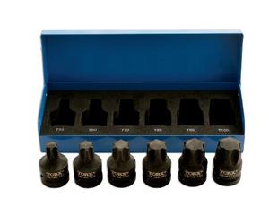 Laser 4947 Heavy Duty Torx® Socket Bit Set 1/2"D 6pc