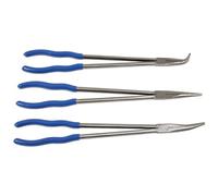Laser 6684 Long Reach alicates Set - Plata (3 piezas)