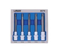 Laser 8679 Long Series Torx Plus® Socket bit Set 1/2 "D 5pc