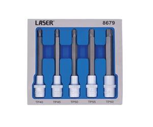 Laser 8679 Long Series Torx Plus® Socket bit Set 1/2 "D 5pc