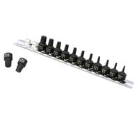 Laser 8978 Stubby Star Impact bit Socket Set 1/4" D 13pc