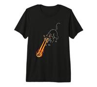 Laser Cat Cat with Laser Eyes Camiseta Premium