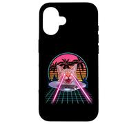 Laser Cat Eyes Kitten UFO Retro 80s Funny Cats Lovers Carcasa para iPhone 16
