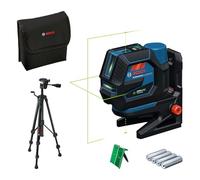 Láser combinado GCL 12V-50-22 CG de Bosch Professional (alcance de hasta 50 m con receptor, doble fuente de alimentación, soporte RM 20, adaptador de batería, 4 x 1,5 V LR6 (AA), funda, BT 150)