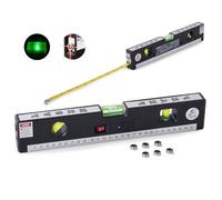 Láser de agua láser multifuncional 31 cm con un medidor de cinta de 150 cm iluminado