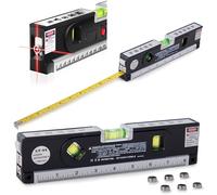 Láser de agua láser multifuncional de 25 cm con un medidor de cinta de 140 cm iluminado