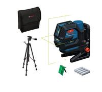 Láser combinado GCL 12V-50-22 CG de Bosch Professional (alcance de hasta 50 m con receptor, doble fuente de alimentación, soporte RM 20, adaptador de batería, 4 x 1,5 V LR6 (AA), funda, BT 150)